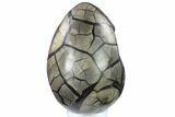 Septarian Dragon Egg Geode - Black Crystals #134638-3